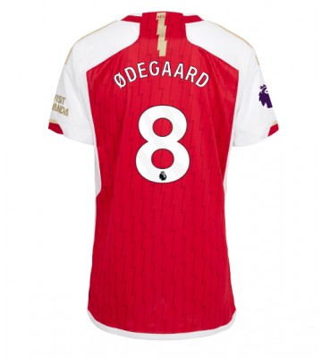 Arsenal Martin Odegaard #8 Primera Equipación Mujer 2023-24 Manga Corta